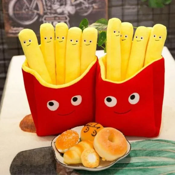 Soft French Fries Plush Toys Lovely Food Stuffed Food Pillow Sofa Pillow - Picture 5 of 6